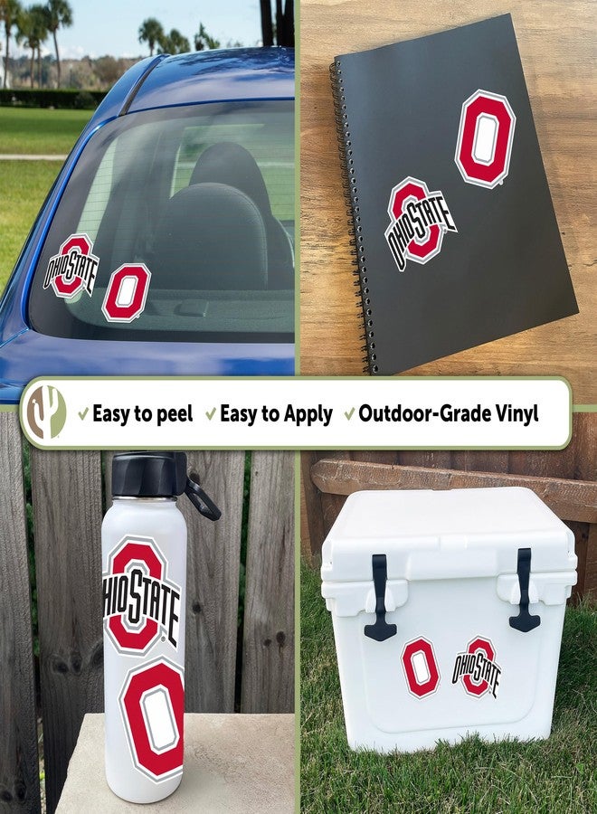 Desert Cactus The Ohio State University OSU Buckeyes Sticker Vinyl Decal Laptop Water Bottle Car Scrapbook (4 Inch Set V1) - Image 2
