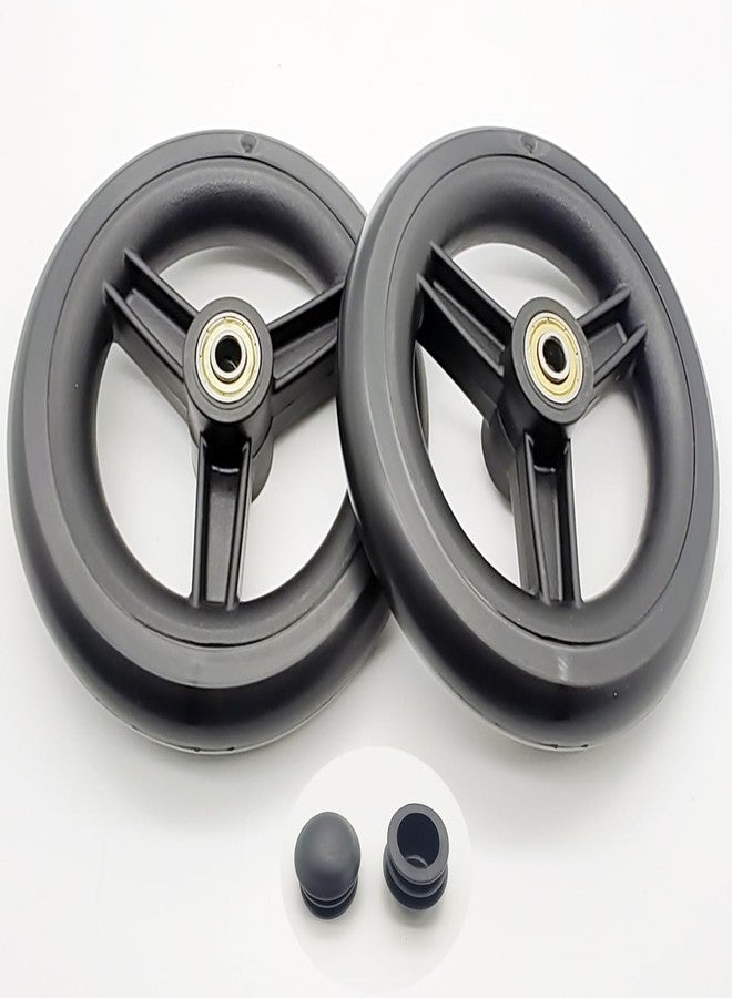 ComsenMed Rollator Walker Replacement 6 inch Rear Wheel,Rollator Rear Wheel Assembly,6 inch Solid Wheel, 6" 3 Rib Caster Wheel,rollator Walker Accessories,Universal Parts,MDS86825SLRW,Set of 2,Black. - Image 3