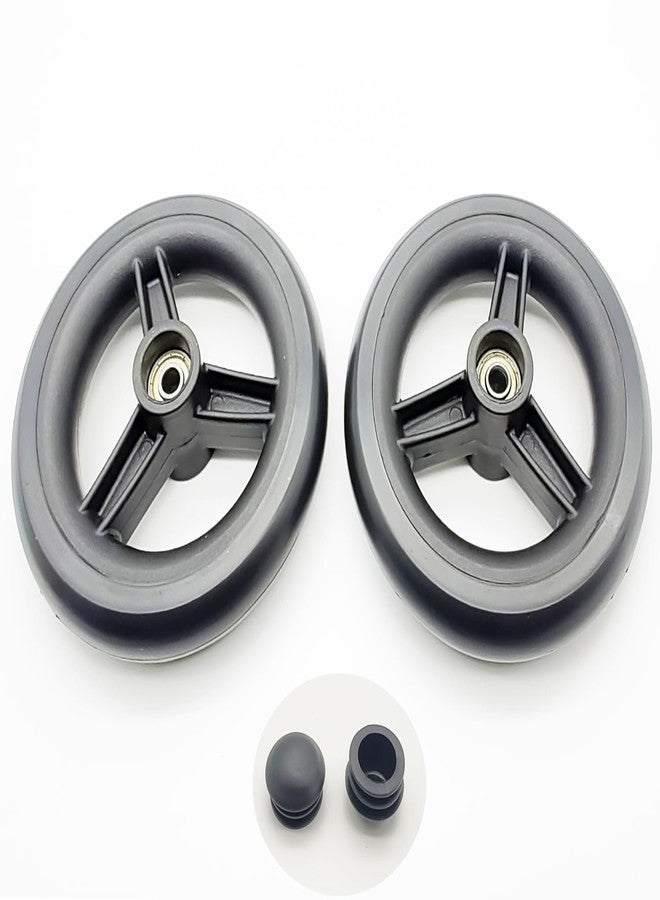 ComsenMed Rollator Walker Replacement 6 inch Rear Wheel,Rollator Rear Wheel Assembly,6 inch Solid Wheel, 6" 3 Rib Caster Wheel,rollator Walker Accessories,Universal Parts,MDS86825SLRW,Set of 2,Black. - Image 4