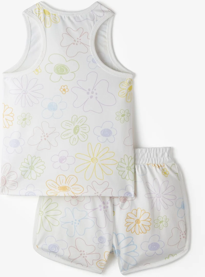 جون Girls' Suspender Sporty Set