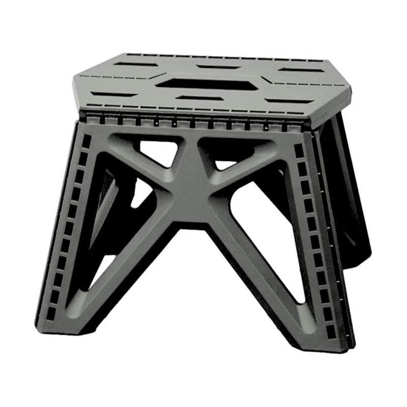 Portable Foldable Step Stool Lightweight Plastic Chair For Indoor Outdoor Use Fishing Camping Kitchen Bedroom Living Room Picnic Foot Stool, Durable Compact Travel Folding Step Stool - Random Color - Image 1