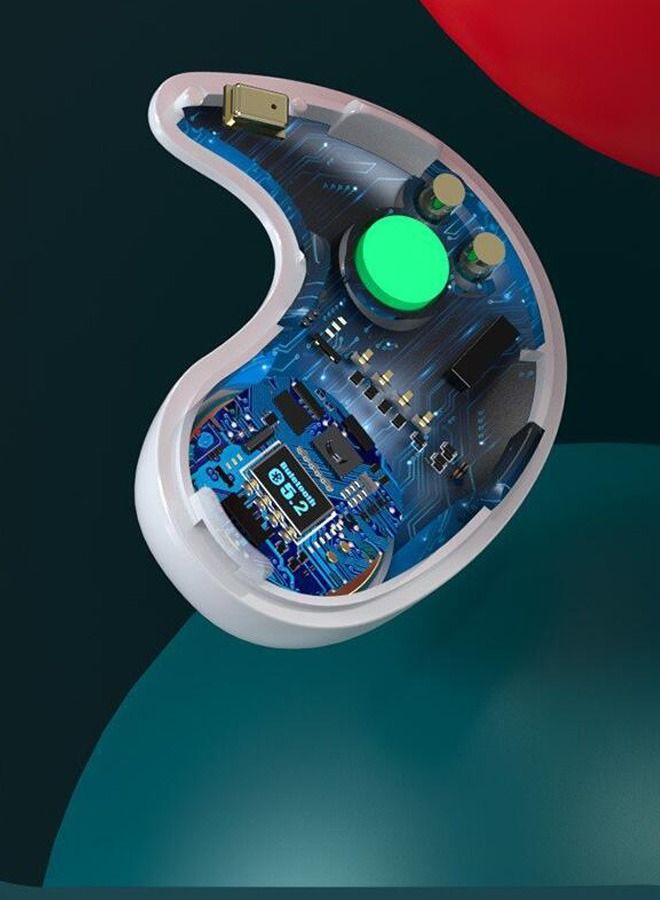 DUNISO Wireless Bluetooth 5.3 Headphones Built-in Mic IPX4 Waterproof Headsets with Charging Case for ON-Ear White - Image 5