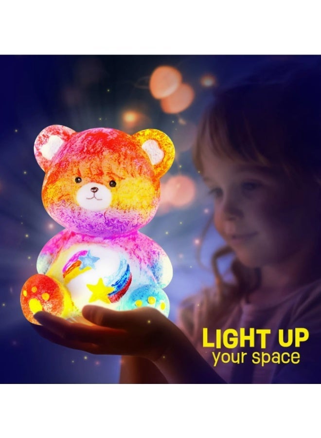 Paint Your Own Bear Lamp Kit, Arts and Crafts for Kids  DIY Painting kit for Kids Night Light, Toys Girls Boy Birthday Gift Ages 3 4 5 6 7 8 9 10 11 12+ - Image 2