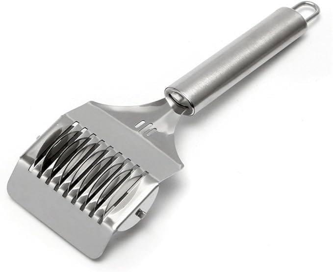 MeeTo High Grade Stainless Steel Noodle Lattice Roller Docker Dough Cutter Pasta Spaghetti Maker for Kitchen Cooking Tools (1) - Image 1