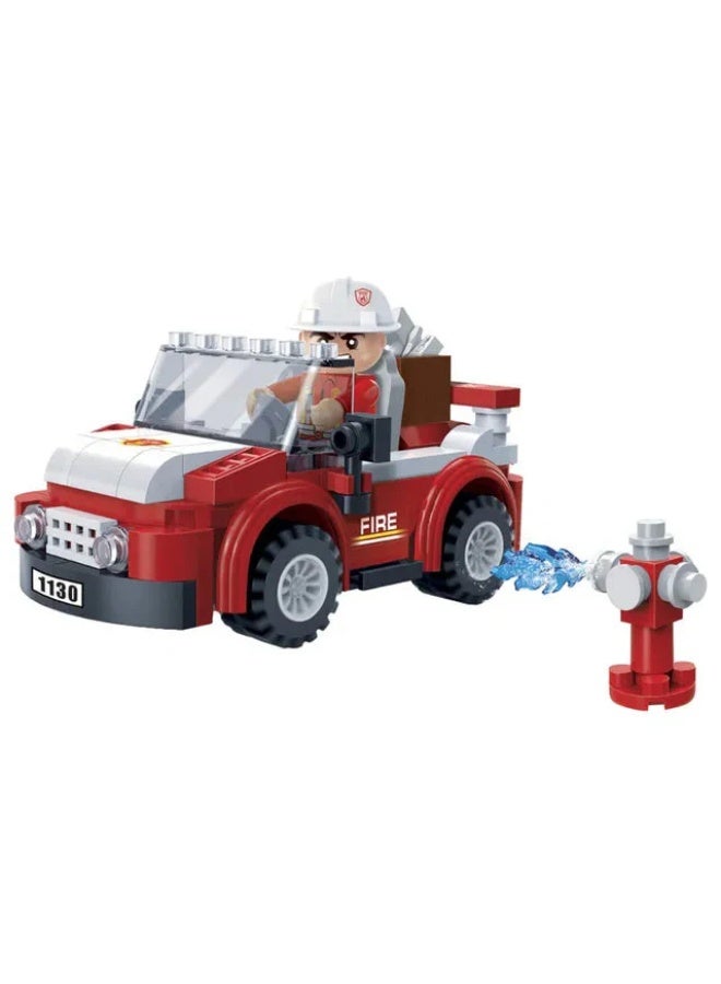 BanBao مجموعة بناء سيارة رجال الإطفاء 110 قطعة - Image 2