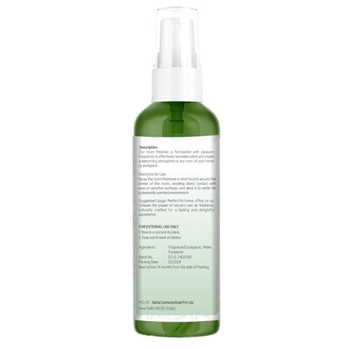 Crysalis Eucalyptus Linen And Room Spray Air Freshener | Long Lasting Aromatic Scent | Made With Essential Oils Fresh and Revitalizing Aroma - 100ml / 3.38 fl oz - Image 2