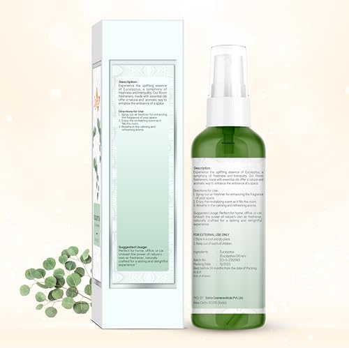 Crysalis Eucalyptus Linen And Room Spray Air Freshener | Long Lasting Aromatic Scent | Made With Essential Oils Fresh and Revitalizing Aroma - 100ml / 3.38 fl oz - Image 4
