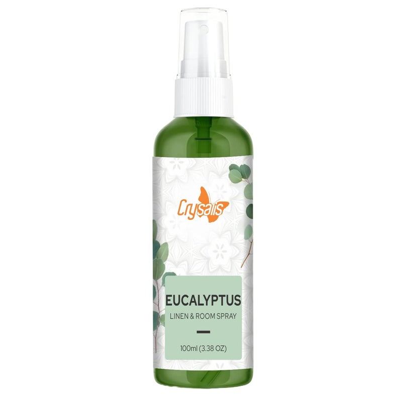 Crysalis Eucalyptus Linen And Room Spray Air Freshener | Long Lasting Aromatic Scent | Made With Essential Oils Fresh and Revitalizing Aroma - 100ml / 3.38 fl oz - Image 5