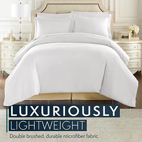HC Collection California King Bed Skirt, Soft Microfiber Box Spring Cover, 14" Inch Drop Bed Skirt Twin Bed, Wrinkle & Fade Resistent - Beige - Image 4