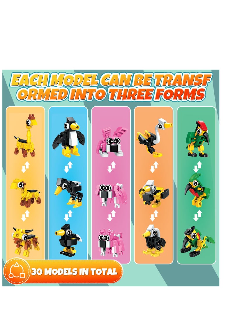 SYOSI 10 Pack Animals Building Blocks, Party Favors for Kids, 30 Kinds of Animal Figures 720 PCS Building Blocks Toys Set, Building Sets Stem Toys for Birthday Party Gift, Goodie Bags, Prize  - Image 4