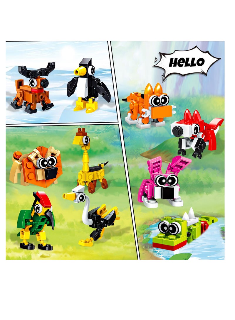 SYOSI 10 Pack Animals Building Blocks, Party Favors for Kids, 30 Kinds of Animal Figures 720 PCS Building Blocks Toys Set, Building Sets Stem Toys for Birthday Party Gift, Goodie Bags, Prize  - Image 3