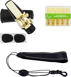 JYsun JYsun Alto Saxophone Mouthpiece Kit with Ligature Plastic Cap and 11pcs Alto Sax Reeds 1pc Alto Saxophone Belt  - Image 1