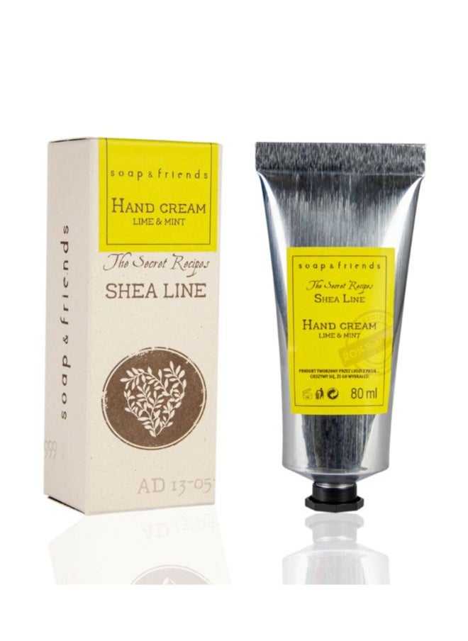 Soap&Friends Soap&Friends Lime & Mint Hand Cream 80ml – Refreshing Moisturizer with 20% Organic Shea Butter – Natural, Cruelty-Free Hand Cream for Hydration  - Image 1