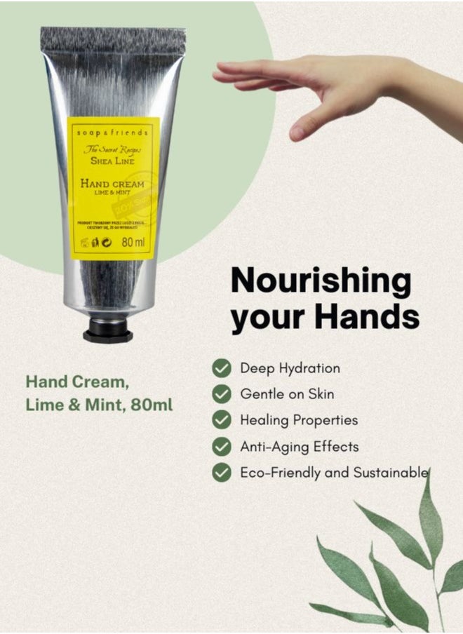 Soap&Friends Soap&Friends Lime & Mint Hand Cream 80ml – Refreshing Moisturizer with 20% Organic Shea Butter – Natural, Cruelty-Free Hand Cream for Hydration  - Image 4