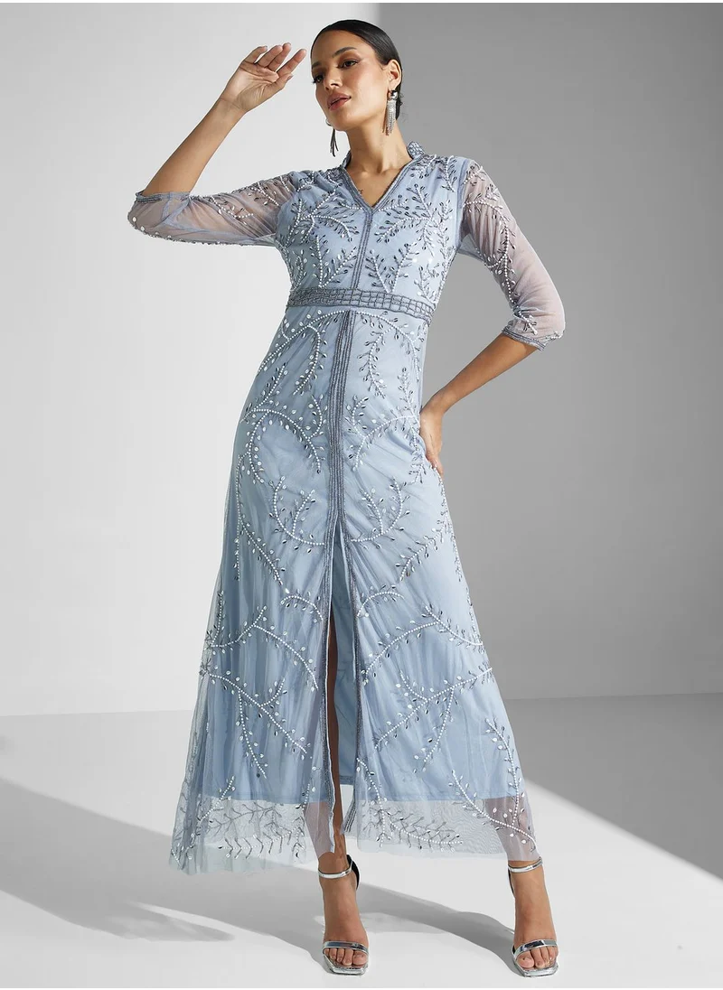Namshi x Embellished Dress With Slit