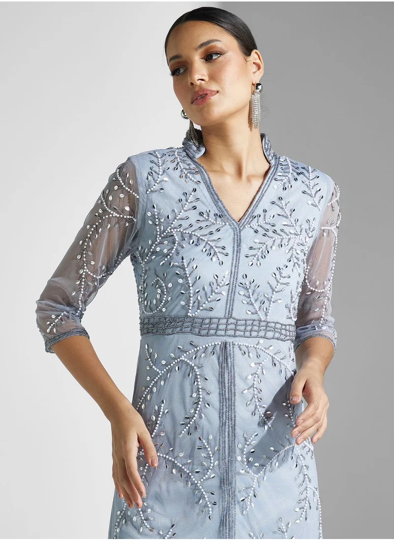 Namshi x Embellished Dress With Slit