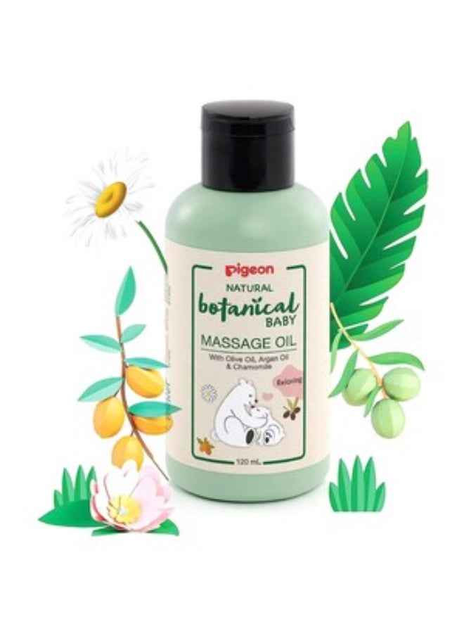 pigeon Pigeon Botanical Baby Massage Oil 120ml Olive, Argan & Chamomile  - Image 2