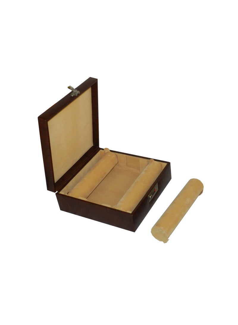 LAVERI LEATHER Laveri Genuine Leather Bracelet Jewelry Box with 3 Removable Rolls - Holder Stores Bracelets, Bangles & Watches Bangle Vanity Box REMOVABLE Vanity Box Removable Vanity Box  - Image 2