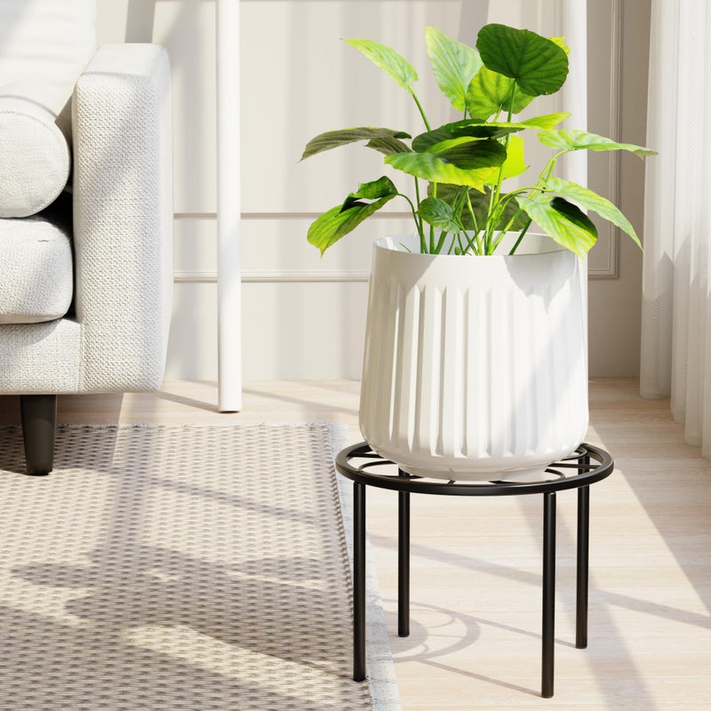 Chinpakden Plant Stand Plant Riser - Metal Flower Stand for Garden Home, Anti-rust Plant Holder for Multiple Plant Indoor or Outdoor. - Image 2