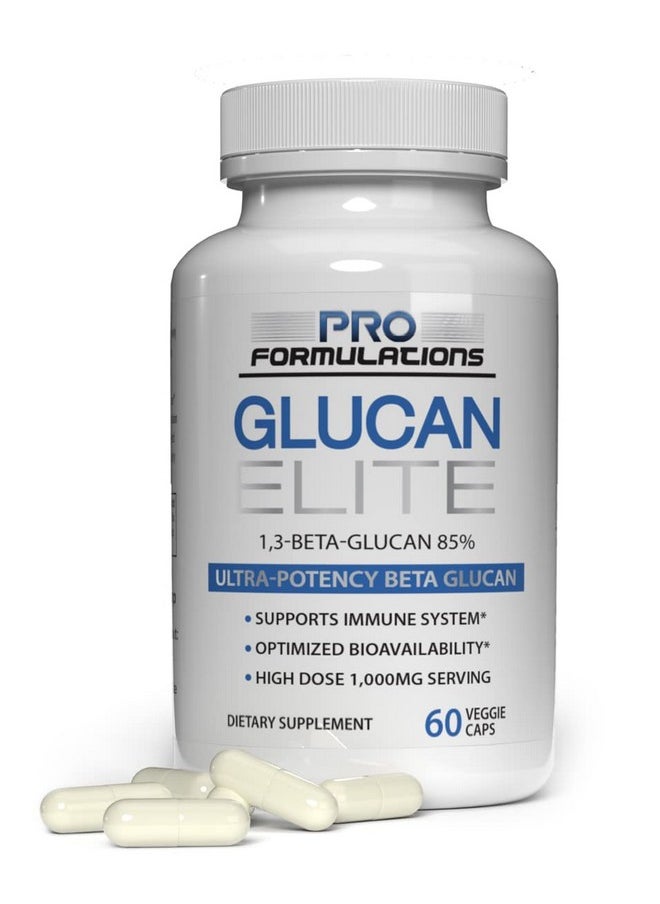 Pro Formulations MD - Glucan Elite 85% Beta 13D Glucan 500Mg 60 Vcaps Ultrapotency Beta Glucan Highest Bioavailability With Bgfimmune Superior Immune System Support - Image 1