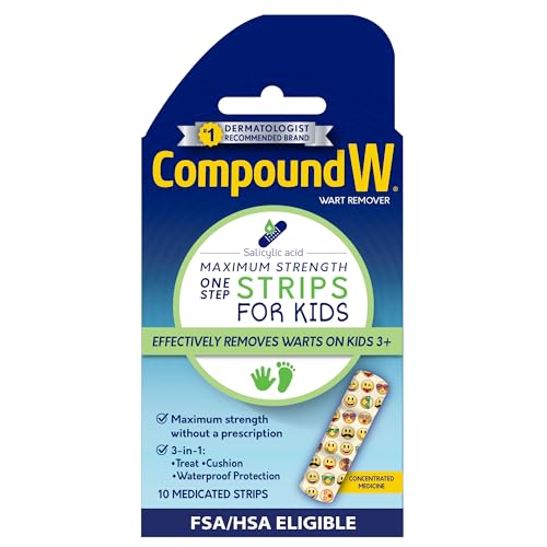 Compound W One Step Wart Remover Strips for Kids 10 Medicated Strips - Image 2