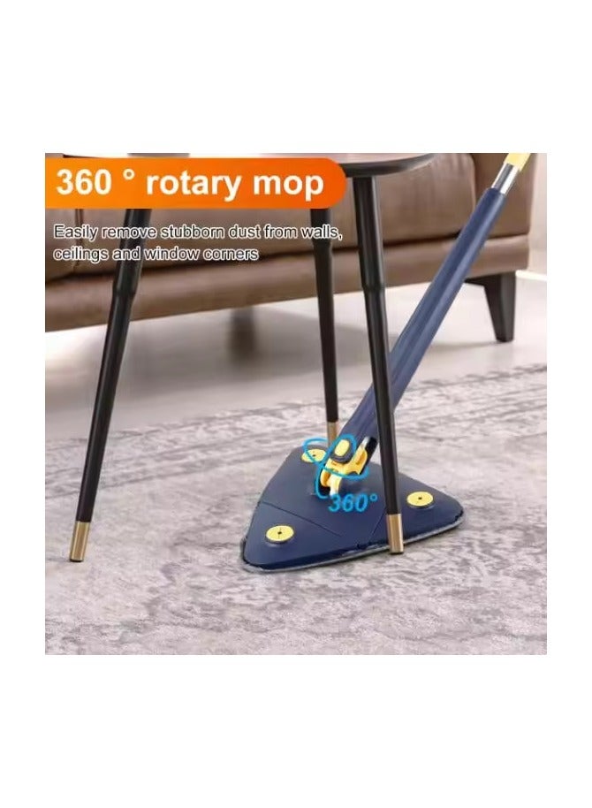 دينكس ممسحة تنظيف مثلثة متعددة الوظائف قابلة للدوران 360 درجة بمقبض طويل من الستانلس ستيل تعمل بالضغط والسحب جافة ورطبة للارضيات والنوافذ والسقف - من دينكس - Image 5