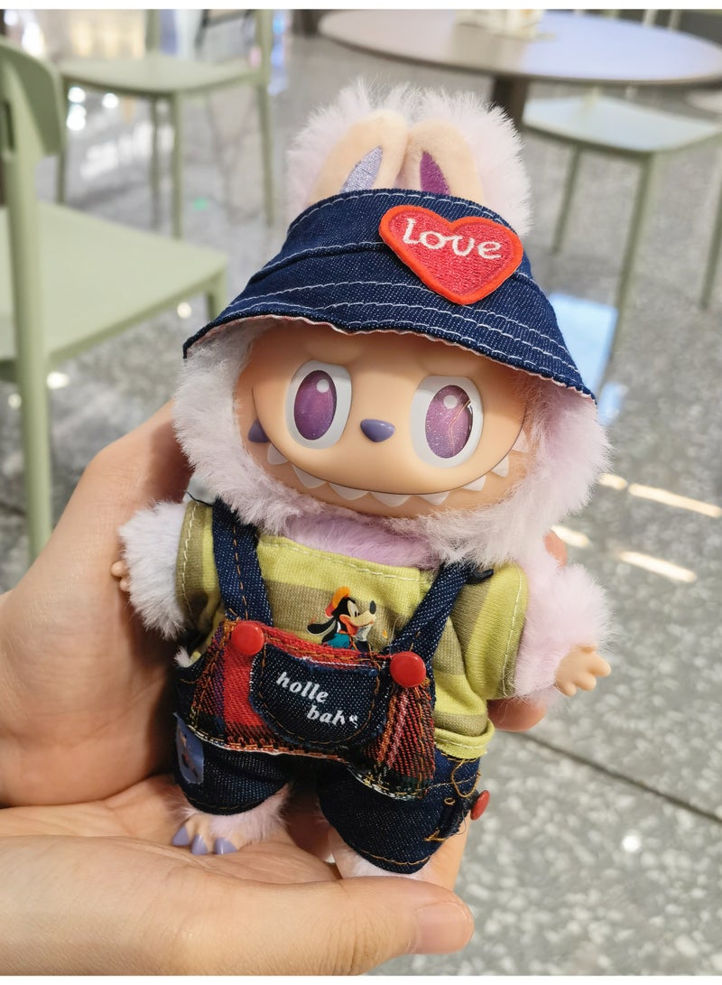 linkship Labubu Doll Clothes, Interchangeable Outfit Set for 17cm Hanging Plush, Stylish & Durable Apparel for 1st/2nd/3rd Gen Collection - Image 1