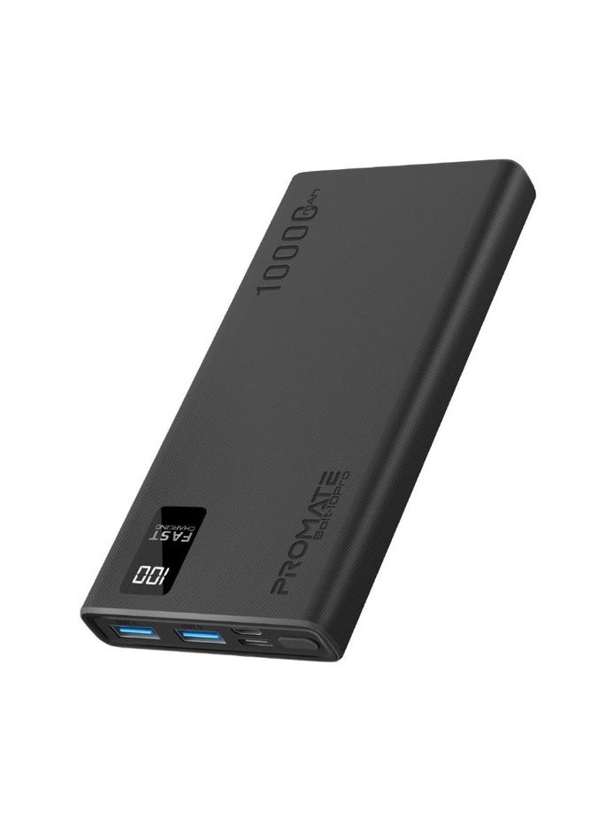 Promats Promate Bolt-10Pro 10000mAh Compact Smart Charging Power Bank with Dual USB-A & USB-C Output  - Image 1