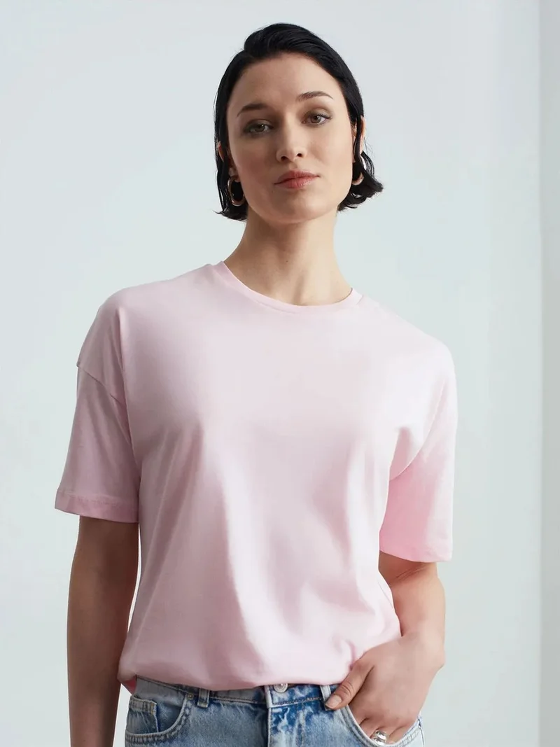 ديلفين DILVIN Women's Cotton Crew Neck T-Shirt