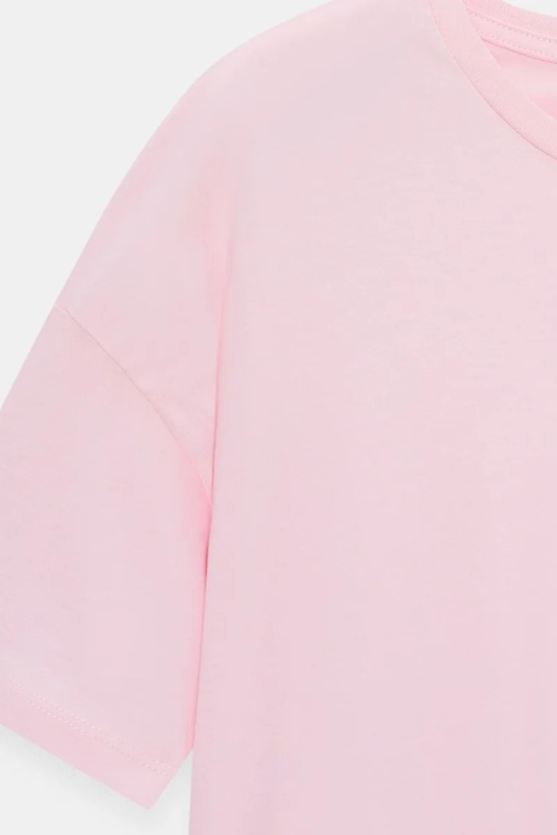 Dilvin Blush Pink DILVIN Women's Cotton Crew Neck T-Shirt for Women | Best Price UAE