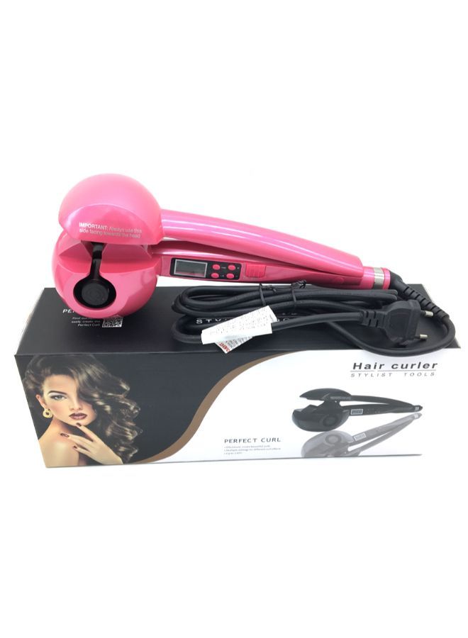 NIBEMINENT LCD Digital Automatic Hair Curler Pink 27 x 9.5 8cm - Image 2
