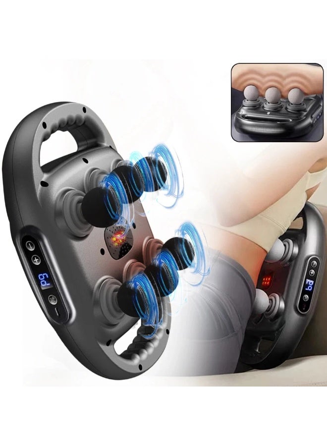 XiuWoo Professional Electric 6 Heads Deep Tissue Massage Gun, Portable Handheld Muscle Massager Gun, Full Body Massager Device, Muscle Relaxation Vibrator For Back, Neck with 9 Speed Adjustable, 9 Modes - Image 1