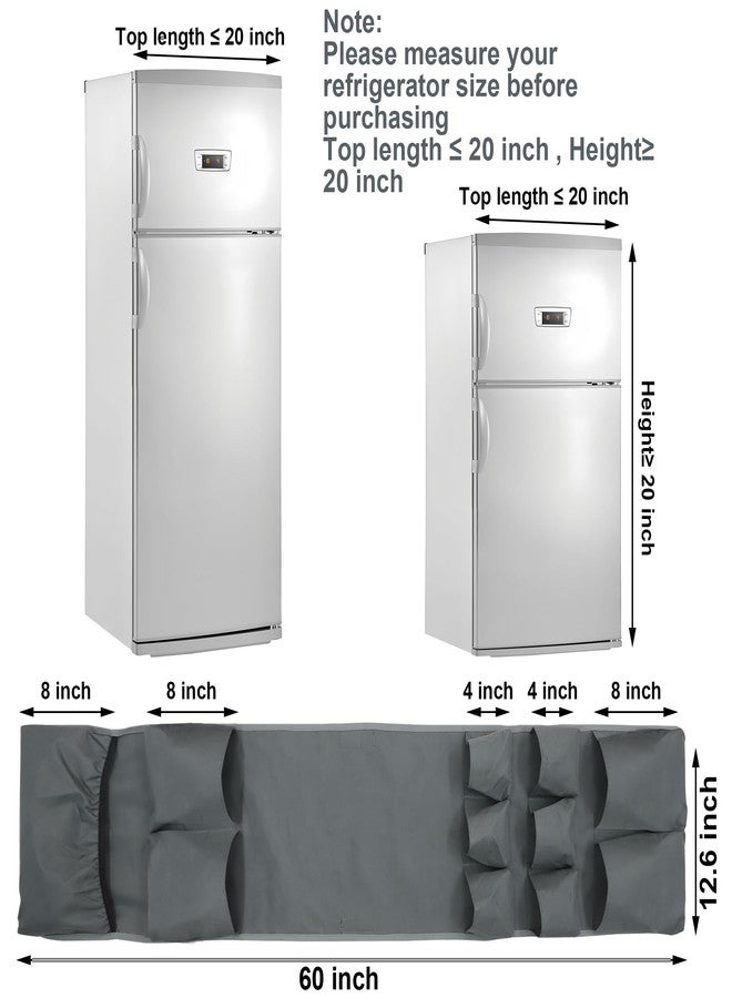 Fairooth Mini Fridge Caddy Organizer 60" x 12.6" Fridge Hanging Organizers Household Dorm Refrigerator Caddy Storage Organizer with 11 Large Pockets for Home Dorm Kitchen Flatware Storage Organization - Image 2