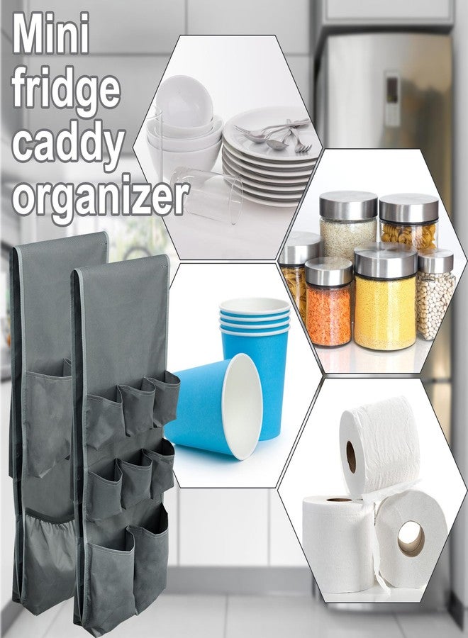 Fairooth Mini Fridge Caddy Organizer 60" x 12.6" Fridge Hanging Organizers Household Dorm Refrigerator Caddy Storage Organizer with 11 Large Pockets for Home Dorm Kitchen Flatware Storage Organization - Image 5