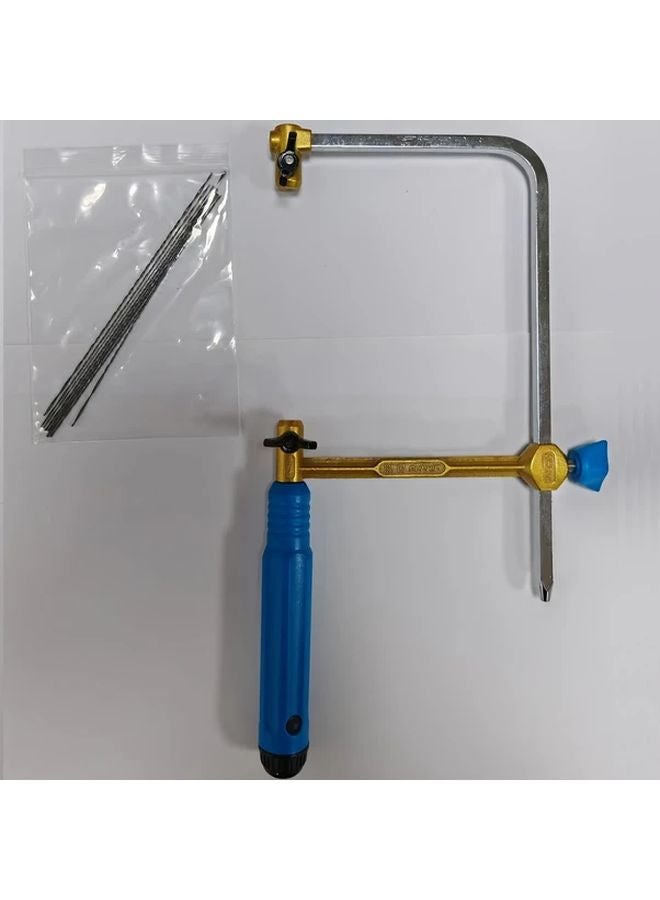 Japanese Coping Frame Hand Saw Set 8 Blades 500 Size Woodworking Tool - Image 1