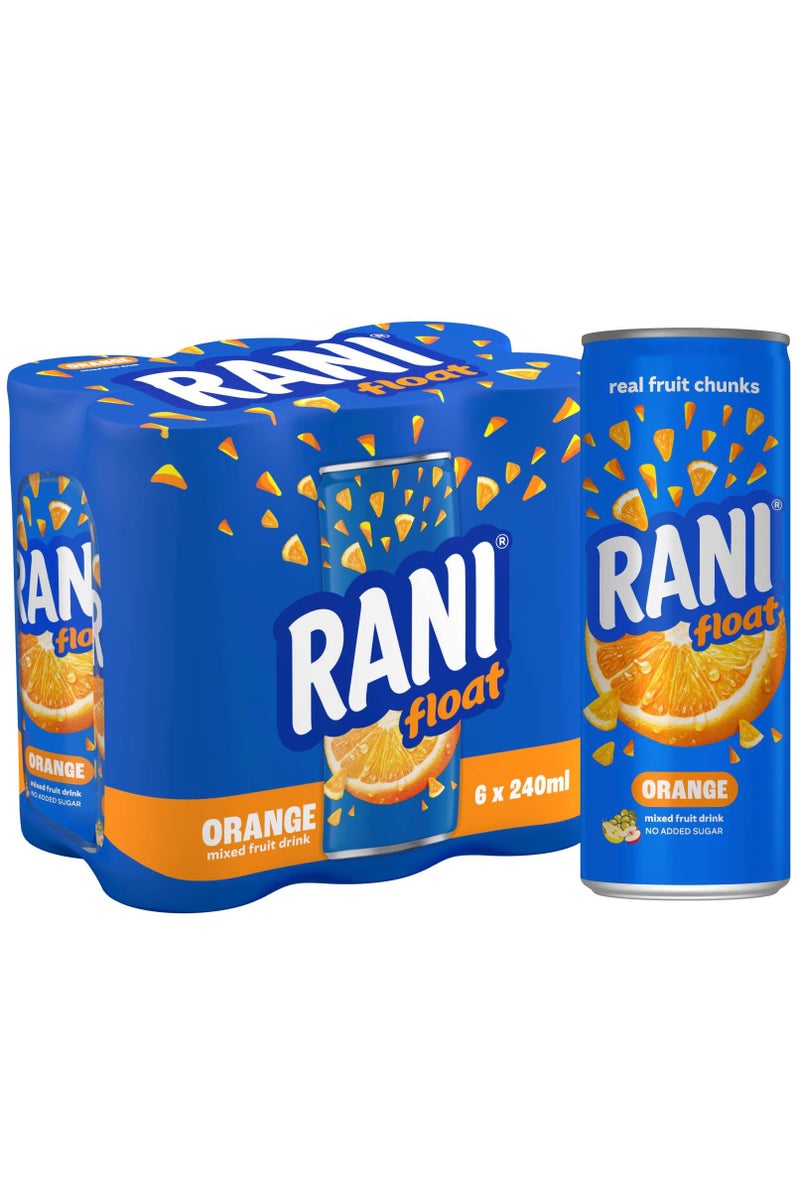 راني فلوت برتقال، بدون سكر مُضاف، عصير فاكهة 6x180مل - Image 1