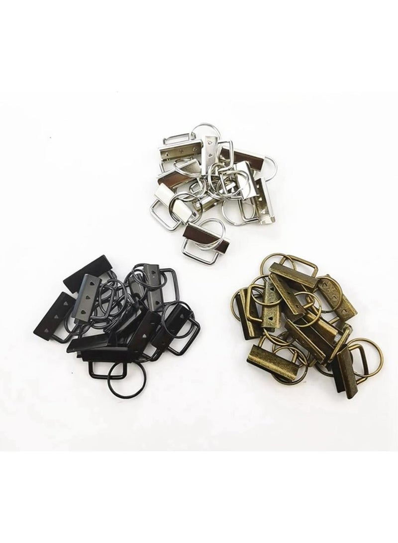GGOOT 31 Pieces of 32Mm Keychain Hardware Kit is Suitable for Wrist Clamp Lanyard Keychain DIY Tools Easy to Use  - Image 4
