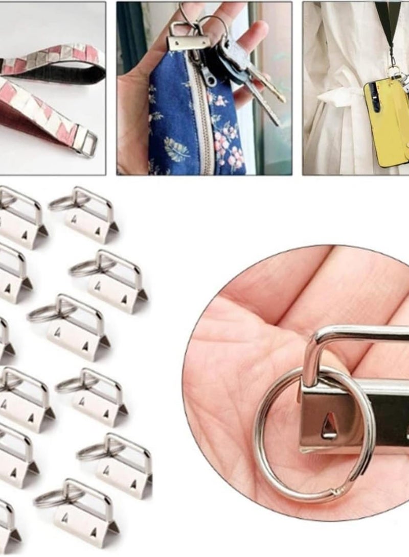 GGOOT 31 Pieces of 32Mm Keychain Hardware Kit is Suitable for Wrist Clamp Lanyard Keychain DIY Tools Easy to Use  - Image 2
