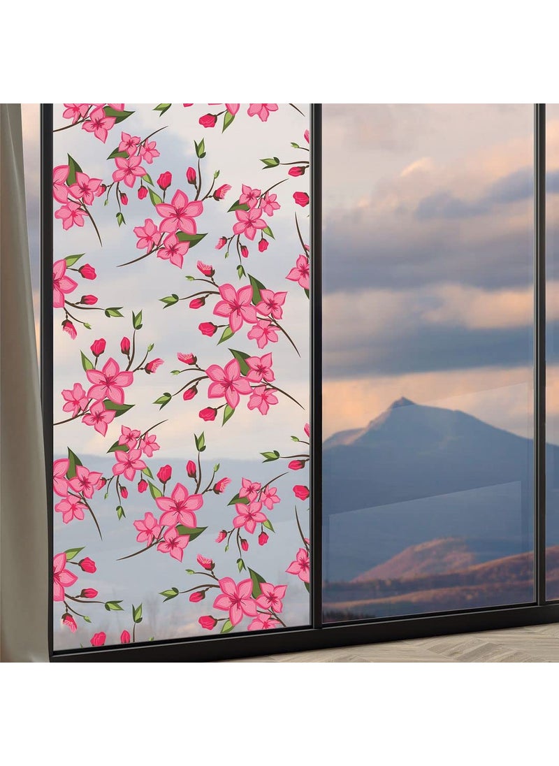 CVANU CVANU Privacy Window Film Printed Window Frosting Film Window Sticker Window Cling Frosted Vinyl Sheets for Front DoorBathroomSidelightSmall Windows 24x48 
