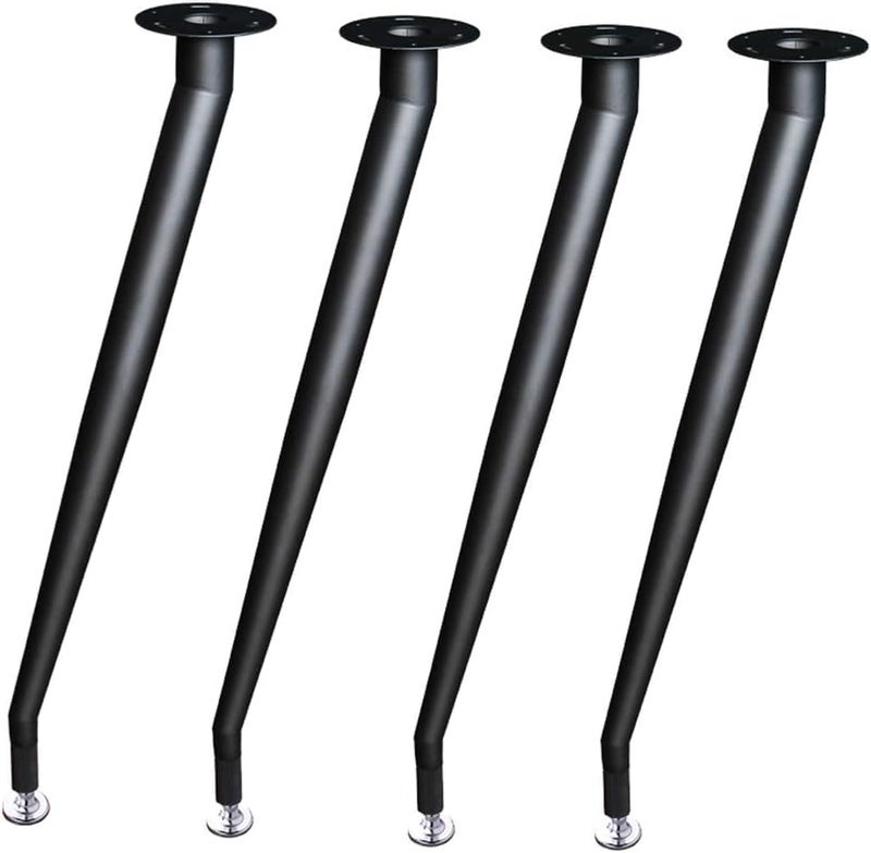 Ventuos New Town Furniture 30 Tapered Metal Table Legs 4 Pack Modern Style Grey