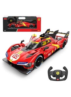 RASTAR RASTAR 1/14 Scale Ferrari 499P #50 Le Mans Champion Remote Control Car – Official Licensed RC Model with LED Lights, Manual Opening Doors, Dual-Grip Controller – 2.4GHz – Metallic Red  - Image 1