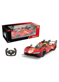 RASTAR RASTAR 1/14 Scale Ferrari 499P #50 Le Mans Champion Remote Control Car – Official Licensed RC Model with LED Lights, Manual Opening Doors, Dual-Grip Controller – 2.4GHz – Metallic Red  - Image 4