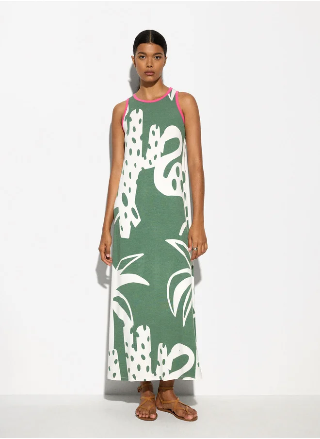 PARFOIS Printed Long Dress