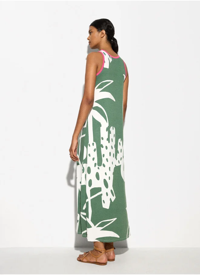 PARFOIS Printed Long Dress