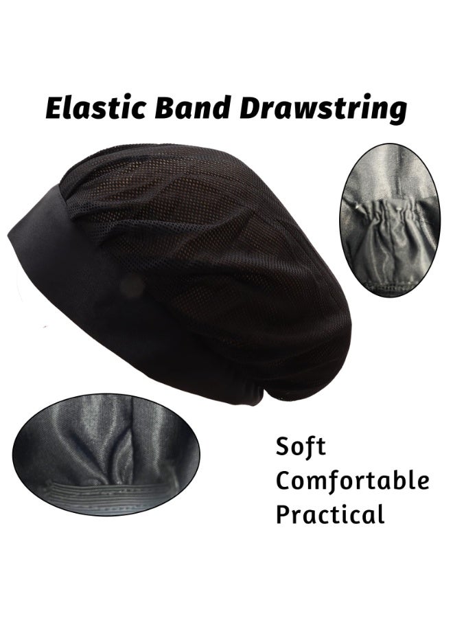 4 Pack Chefs Hat Adjustable Kitchen Cooking Chefs Cap Food Service Hair Nets Mesh Cooking Hats Restaurant Beanie - Image 2