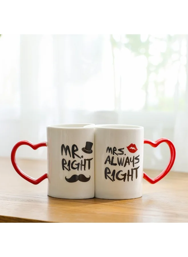 DANUBE HOME Danube Home Danube Essential 2-Piece New Bone China Mug Set Elegant And Durable Mugs For Coffee Tea And Hot Beverages Perfect For Daily Use And Gifting 8X0X9.2Cm 260Ml