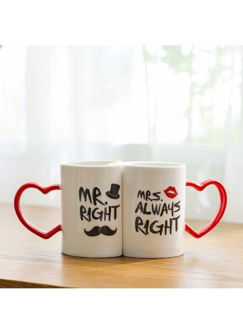 Danube Home Danube Essential 2-Piece New Bone China Mug Set Elegant And Durable Mugs For Coffee Tea And Hot Beverages Perfect For Daily Use And Gifting 8X0X9.2Cm 260Ml