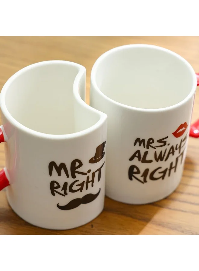 DANUBE HOME Danube Home Danube Essential 2-Piece New Bone China Mug Set Elegant And Durable Mugs For Coffee Tea And Hot Beverages Perfect For Daily Use And Gifting 8X0X9.2Cm 260Ml