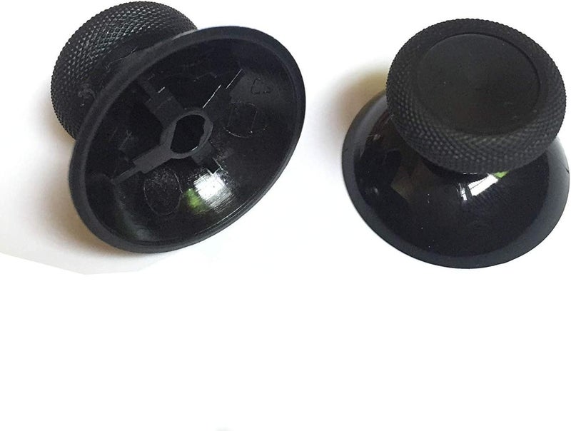 2PCS 3D Analog Joystick Cap Thumb Stick Cap Thumbstick Replacement for Xbox One Elite Controller (Black)
