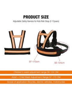 Snowie Soft Kids Safety Belt For Two Wheeler With Reflective Strips Portable Seat Belt Children Motorcycle Harness For Motorcycle Bike Adjustable Safety Harness For Kids Ride Strap (212Years)  - Image 3